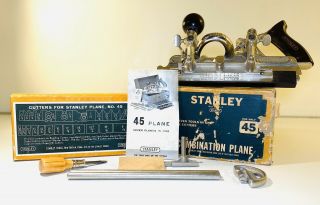 Stanley No.  45 Combination Plane & 23 Cutters - 100 Complete In Boxes