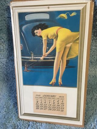 Vintage 1942 Pinup Girl Calendar Preserved A417