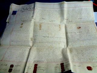 1837 Hand Written Vellum Indenture For Land Called " The Croft " - 2 Pages