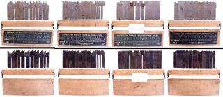 Full Set Of Four Boxes Of Cutting Irons For A Stanley No.  55 Plane - Mjdtoolparts