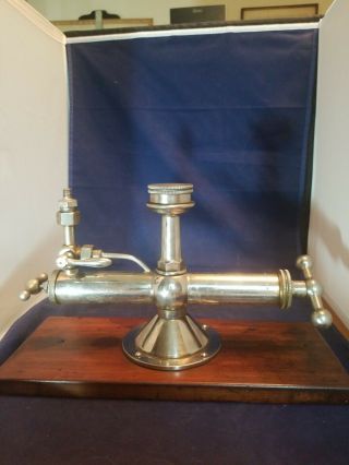 Antique American Steam Gauge Co.  Boston Ma.  Steam Controller Display Mounted.