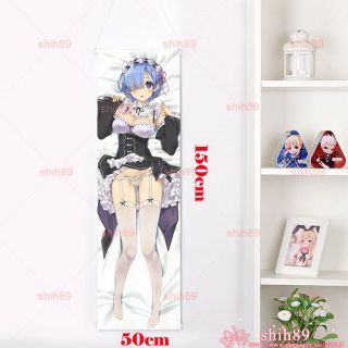 Anime Re Zero Rem Home Decor Poster Wall Scroll 150x50cm Hugging Gift 2ll2
