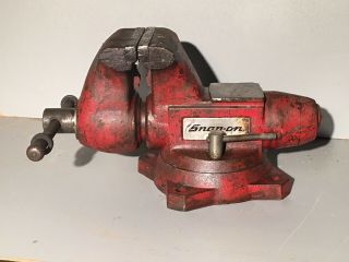 Large Wilton / Snap On Tools Bench Vise 6” Jaws With Swivel Base Model 1760