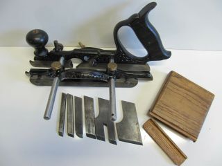 Type 2 Stanley No.  46 Plow Plane - 6 Irons - Professionally Rejapanned - Lqqk