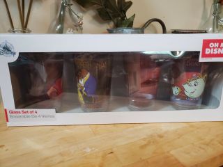 Oh My Disney: Beauty And The Beast Glass Cups Set Of 4