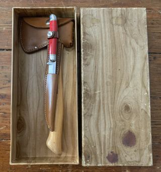 Vtg Craftsman Axe / Camp Hatchet 10” W/ Knife 8” & Leather Case