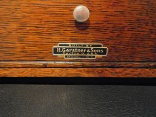 Vintage H.  Gerstner & Sons Oak Leatherette Dentist Machinists Case Model 10 - E 2
