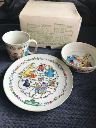 Vintage Gorham Porcelain 1976 Sesame Street Muppets China Set