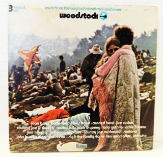 Woodstock - 1970 Music From The Soundtrack - 3 Record Set - Cotillion Sd3 - 500