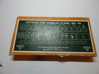 Set Of (21) Cutters In Picture Box,  For Stanley No.  45,  No.  55