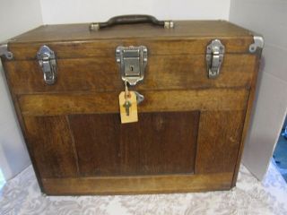 Vintage H.  Gerstner & Sons 11 Drawer Oak Machinist Tool Chest 042 Made In Usa