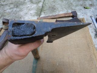 ANTIQUE VINTAGE GOOSEWING HEWING CARPENTER ' S SIDE AXE HAND FORGED 3