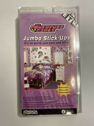 The Powerpuff Girls Jumbo Stick - Ups Cartoon Network Vintage Peel And Stick