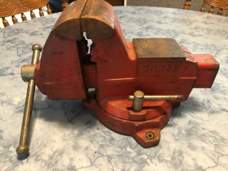Vintage Wilton 4 " Triple Duty Bench Vise With Swivel Base Pipe Jaws & Anvil