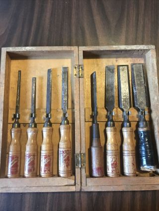 Antique Wood Chisel Set In The Box Supreme