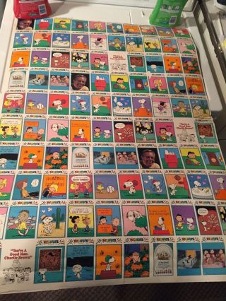 Vintage Charlie Brown Peanuts Poster 25 " By 35 "