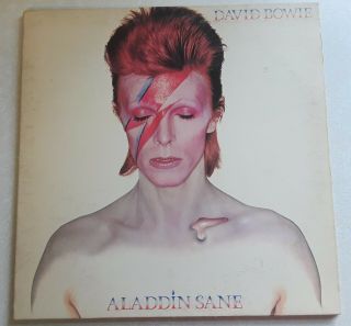 David Bowie Aladdin Sane Usa Record Rare Lp Rca Orange Label W/ Fan Club