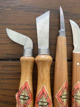 HB BRACHT Wood Carving Knives Carbon Steel Blades 2