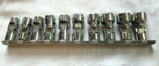 Sk Tools 10 - Piece 3/8 " Drive Metric Swivel Socket Set - (10mm - 19mm) Usa