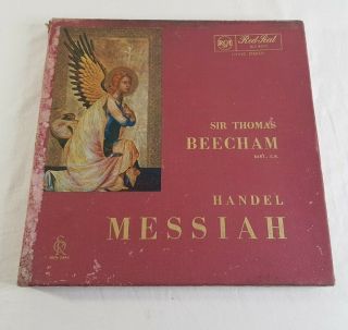 Vintage Vinyl Record Sir Thomas Beecham Handel Messiah Lp 4 Vinyl Set Missing 1