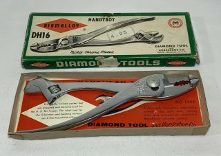 Vintage Diamalloy Handyboy Dh - 16 Diamond Tools U.  S.  A.  Pliers,  Crescent & More