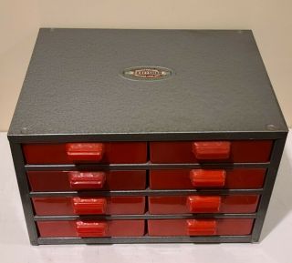Vintage Craftsman 8 Drawer Small Parts Cabinet Organizer Metal Storage Box
