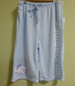 Sanrio Cinnamoroll Print Japan Size 4l White Cute Light Blue Half Pants