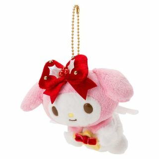 Sanrio My Melody Plush Mascot Holder Keychain Angel Christmas 2018 Japan