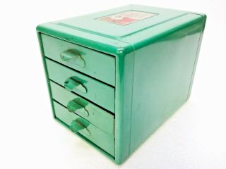 Vintage Steelmasters File Away Chest Small Metal 4 Drawer Industrial Cabinet Usa