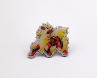Pokemon Arcanine Fire Type Enamel Pin Button Badge Japan Vintage 1 "