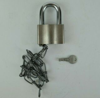 Sargent & Greenleaf High Security Padlock With Chain And 105 Key 200580