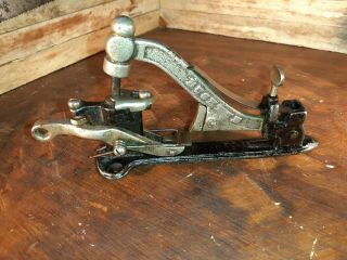Antique Cast Iron Buckeye Foot Powered Saw Set Patented 1910 Treadle Rare