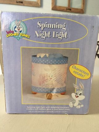 Baby Looney Tunes Spinning Night Light Characters Rotate Vintage Nib