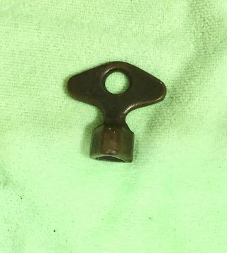 Vintage 1 5/8 " Brass Barrel Key Screw Signal Lock Triangle Key Female