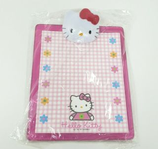 Vintage 1997 Sanrio Smiles Hello Kitty Stationary Pink Clipboard & Sheets Paper