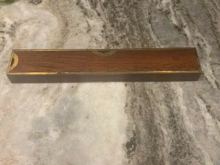 Stratton Brothers Rosewood And Brass Bound 12 Inch Level Patented March 1,  1870