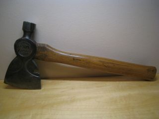 Vintage Embossed Buhl & Sons Hatchet Axe Hammer With Cheeks And Nail Puller