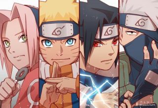 Naruto Team 7 painting 10x20in 2