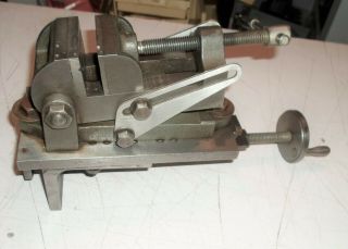 Vintage Craftsman Machinist Vise Fitted To Attach To A Metal Lathe