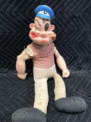 Vintage King Feature Syndicate 411 Popeye Doll 19”