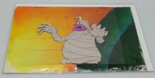Captain N The Game Master Animation Cel & Sketch Painted Background Of Mummy 31