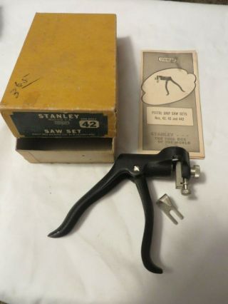 Vintage Stanley Saw Set 42 42x & Instructions Hand Tool