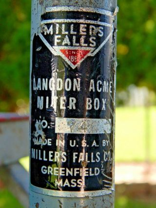 Millers Falls Miter Box LANGDON ACME 74C (1959 - 1960) 2