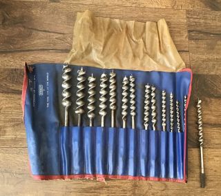 Stanley / Russell Jennings Extension Lip Auger Bits 13 Drill Bit Set W/ Extra