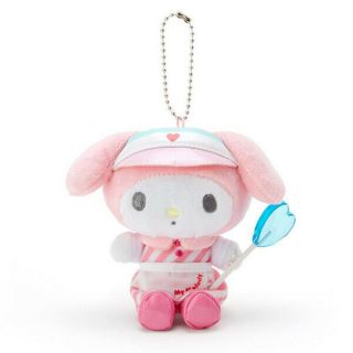 Sanrio Melody Candy Store Clerk Key Chain Plush Doll Blue Lollipop 861341