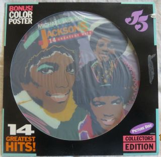 Michael Jackson & The Jackson 5 - 1984 Usa Picture Disc W Poster & Glove