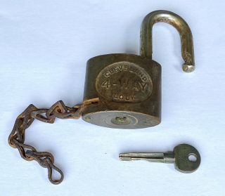 Vintage Cleveland 4 Way Padlock Lock Comes With Key - Key Fits But Does Not Work