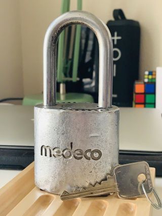 Medeco Protector Series 50 Padlock W/ Key High Security Locksport