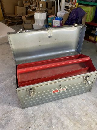 Vintage Sears Craftsman 6500 Mechanics Tool Box W/ Red Tray