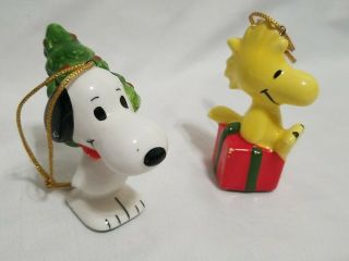 Vintage 1958 Peanuts Snoopy & Woodstock Christmas Ornaments Japan